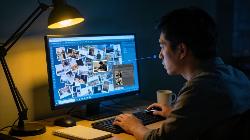 传统低效拍照记录到工作报告流程